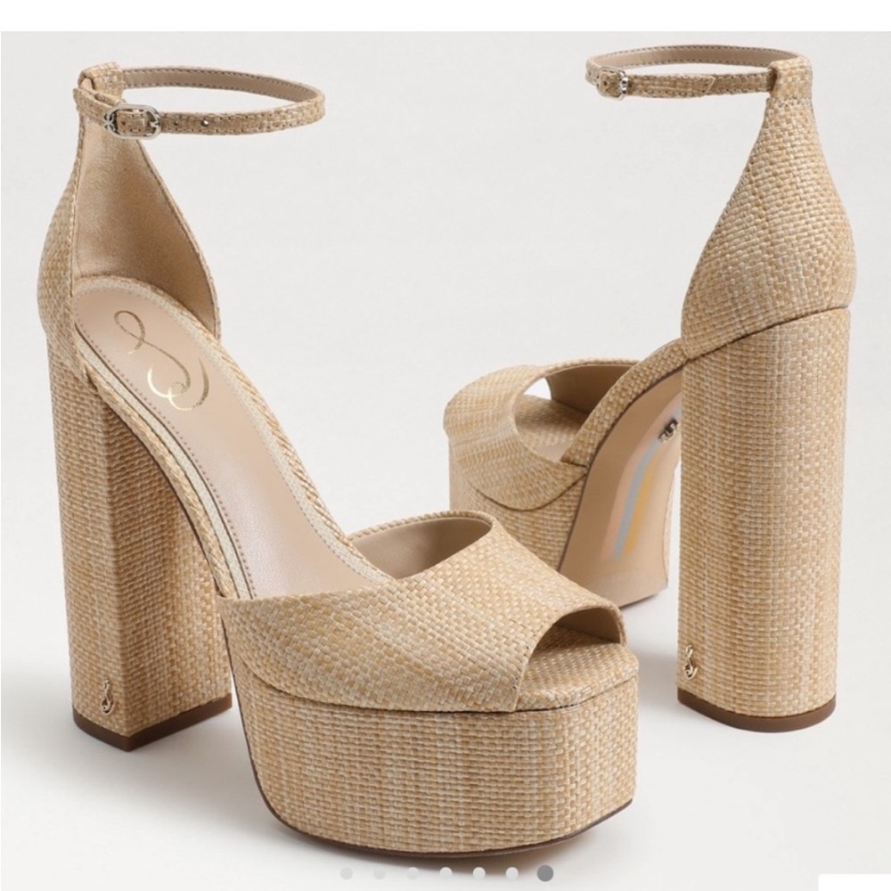 Sam Edelman Tan Platform Heels